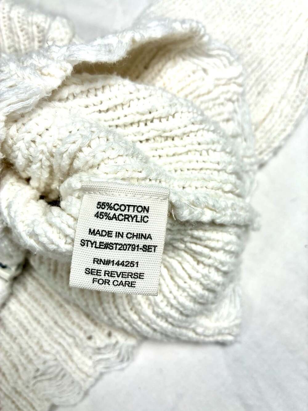 Y2K Moon & Madison Zip Up Knit Hoodie Size L Cream Cropped - Picture 4 of 6